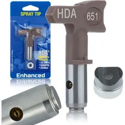 Rosfix HDA+ 651 Farbsprühdüse - Farbsprühdüse mit 30 cm Sprühbreite, ideal für Gips und Bitumen, sorgt für gleichmäßige Beschichtung und ist kompatibel mit Rosfix, Graco und Wagner.