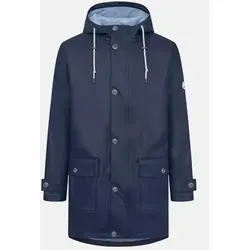 HANSEHELD Friesennerz No 01 Blau Regenjacke M - Funktionsjacke aus recyceltem Material, wind- und wasserdicht, mit stilvollem Denim Look und praktischem Stauraum für den Alltag.