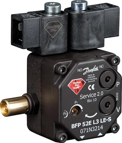 Danfoss Ölbrennerpumpe BFP 52E L3 LES 071N3214 - Hochwertige Ölbrennerpumpe für effiziente Kraftstoffförderung, ideal für zuverlässige Anwendungen im Kfz-Ölkreislauf.