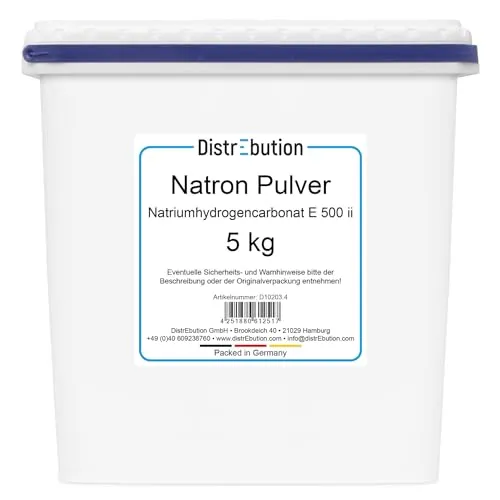 DistrEbution Back-Set Natron Pulver 100g-25kg - Backsets mit hochwertigem Natron in Lebensmittelqualität, ideal als Triebmittel für Teige und vielseitig einsetzbar in der Küche und Industrie.