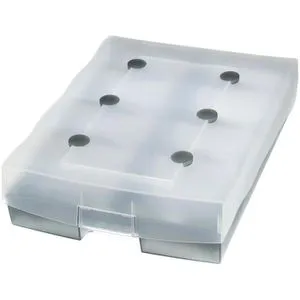 HAN Visitenkartenbox VIP XXL - Grau Transluzent - Visitenkartenbox für bis zu 2.200 Karten im DIN A8 Format, ideal für effiziente Organisation und stilvolle Präsentation von Visitenkarten.