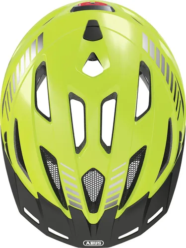 Abus Urban-I 3.0 City Allround Fahrradhelm signal yellow - Fahrradhelm für Unisex Erwachsene, mit einstellbarer Passform und integriertem Licht für zusätzliche Sicherheit beim Radsport.