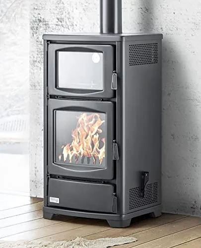 Kaminofen Teba TS 16 - 8 kW Holzherd mit Backfach, ideal zum Kochen und Backen ohne Strom oder Gas