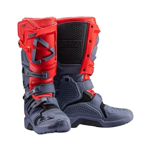 LEATT Moto Boots 4.5 Enduro - komfortable Motorradstiefel in Rot - Die LEATT Moto 4.5 Enduro Stiefel bieten optimalen Schutz und Flexibilität für lange Fahrten. Mit rutschfestem Innenfutter, sicherem SlideLock-System und Enduro-Profil für besten Grip sind sie ideal für Abenteuer auf zwei Rädern.