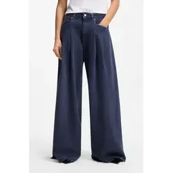 BOSS ORANGE Weite Jeans SLOUCHY 2PL MR Premium Damenmode mit voluminösen Bundfalten grau 31