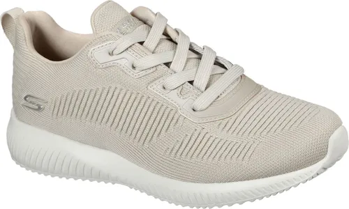 SKECHERS "Bobs Squad - Tough Talk" Sneaker - Sportliche Damen Sneaker in Beige mit Skech-Knit und gepolsterter Skechers Memory Foam Dämpfung für optimalen Tragekomfort.