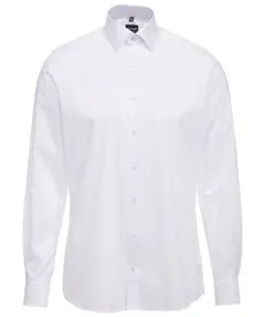 OLYMP Level Five Body Fit Herren Langarm Hemd Weiß Gr. 38 - Herrenhemden in figurbetontem Schnitt, aus hochwertigem Comfort Stretch für besten Tragekomfort und moderne Passform.