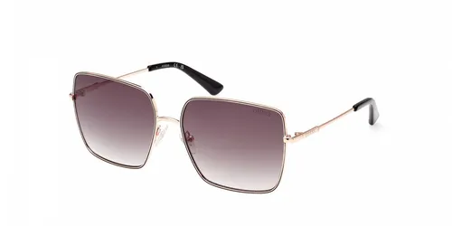 Guess GU7866 Damen-Sonnenbrille - Goldene Eleganz mit eckigem Metall-Gestell - Sonnenbrillen | Stilvolle Damen-Sonnenbrille mit edlem goldenen Metall-Gestell und grünen Gläsern für einen trendigen Look.