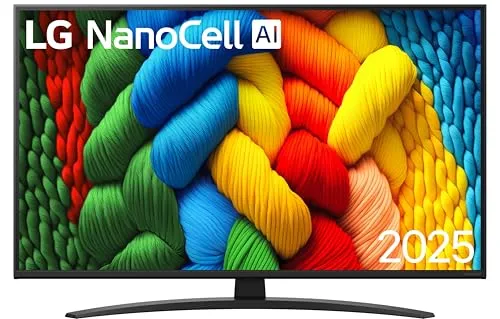LG 75NANO81A6A 4K NanoCell Smart TV 75" - Schwarz - Fernseher mit 4K NanoCell-Technologie, Alpha7 Gen8 AI Prozessor für beeindruckende Bildqualität und vielseitige Smart-Funktionen.