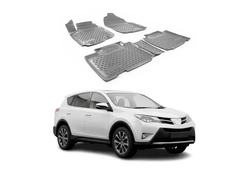 OMAC Auto-Fußmatten für Toyota RAV4 2013-2021 - Fahrzeugspezifische Automatten, rutschfest und wasserfest, bieten optimalen Schutz und einfache Reinigung für den Innenraum Ihres Toyota RAV4.