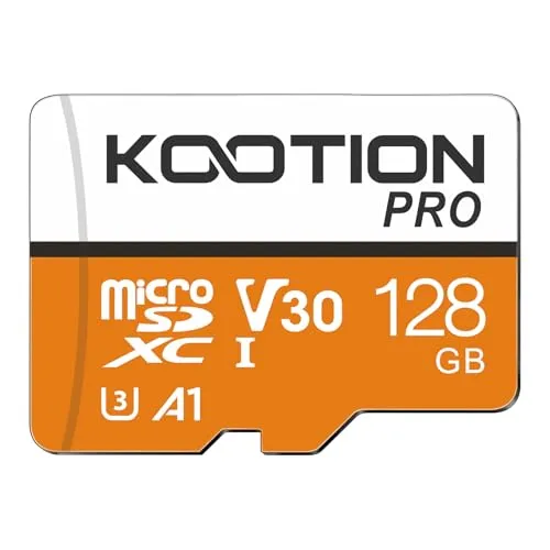 KOOTION Micro SD Karte 128GB UHS-I Speicherkarte MicroSDXC Mini SD Karte 128G Memory Karte Speicher SD Karte(A1 V30 U3 4K) MicroSD Card Memory Card für Kameras Handy Tablets Android Smartphones