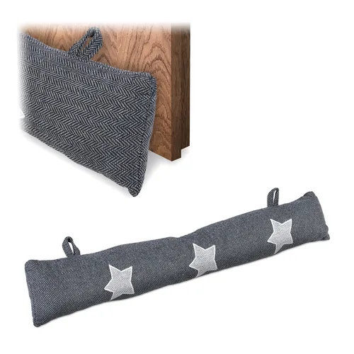Zugluftstopper Windstopper Türdichtung Luftzugstopper grau 76 cm 1 kg Polyester