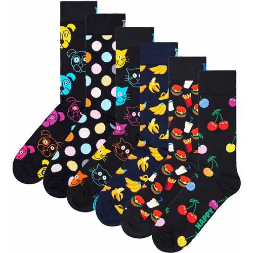 HAPPY SOCKS Unisex Socken 6er Pack - Bunte Muster aus Baumwollmischung - Entdecke die HAPPY SOCKS im 6er Pack mit verschiedenen bunten Mustern. Diese bequemen Socken aus einer weichen Baumwollmischung sind die ideale Wahl für jeden Tag und passen perfekt zu jedem Look.