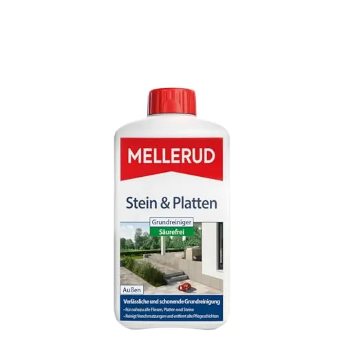Mellerud Steinreiniger Stein + Platten Grundreiniger säurefrei, für alle Steinoberflächen, für außen, 1 Liter