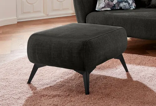Home affaire Polsterhocker Baggio, modern, schwarze Metallfüße