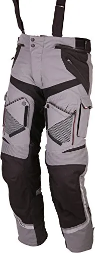 Modeka Motorradhose Panamericana grau/schwarz - Motorradhosen mit reißfestem 750 D Tactel® Obermaterial, wasser- und winddichter Sympatex®-Membrane und herausnehmbaren Protektoren für optimalen Schutz und Komfort.