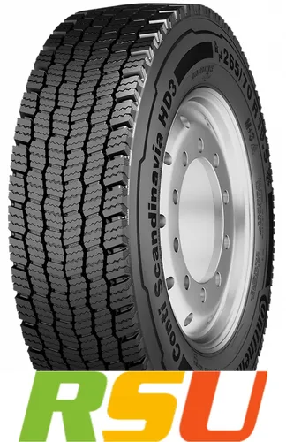 Continental Conti Scandinavia HD3 Winterreifen 265/70 R19.5 - Autoreifen für Lkw mit 3PMSF-Zertifizierung, bietet hervorragende Traktion und Sicherheit bei winterlichen Bedingungen.