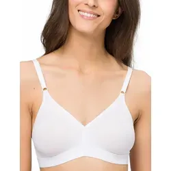 BeeDees Damen Soft-BH Microfun N weiß | 80C - Klassische BHs für Damen, ohne Bügel und mit leicht transparentem Material für höchsten Tragekomfort.