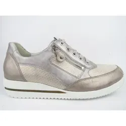 Waldläufer Damen Schnürschuhe Himona Beige 40 EU - Bequeme Damen Sneakers von Waldläufer aus hochwertigem Veloursleder mit praktischem Reißverschluss für einfaches An- und Ausziehen. Ideal für den täglichen Einsatz mit optimaler Passform und weicher Gummisohle.