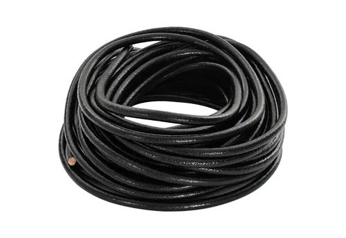 vidaXL Lederband Leder Schnur Schwarz Ø5 mm x 10 m Leder (1-tlg)