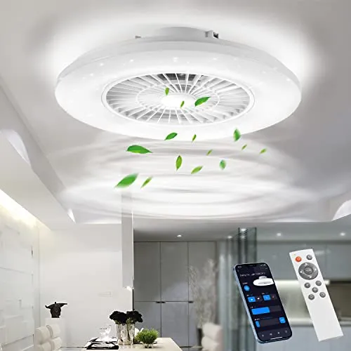 BKZO moderne Smart-LED-Deckenleuchte mit Ventilator – Stufenlos dimmbar, 60CM - Erleben Sie mit der BKZO Deckenleuchte eine smarte Lichtsteuerung über die Tuya App. Stufenlos dimmbar von 3000-5500 K, bietet sie individuelle Licht- und Lüftereinstellungen für jeden Raum.