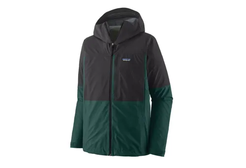 Patagonia Boulder Fork Rain Jacket - Sportliche Regenjacke in Blau - Funktionsjacke für Alpinklettern und Wandern, wasserdicht und winddicht mit Kapuze, ideal für Outdoor-Abenteuer.