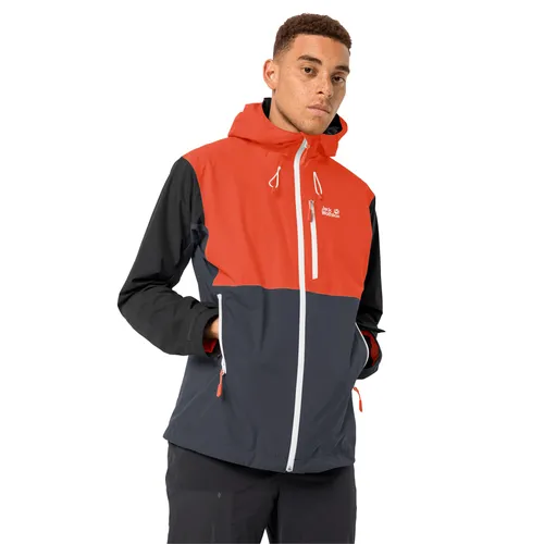 Jack Wolfskin Eagle Peak Herren Regenjacke - Hochwertige Ganzjahresjacke für aktive Wanderer, wasserdicht, winddicht und atmungsaktiv mit TEXAPORE O2+ Material – perfekt für jedes Wetter!