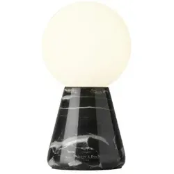 Villeroy & Boch CARRARA - Elegante Tischleuchte - Tischleuchte aus Glas und schwarzem Marmor, mit 1,4W LED für stilvolle Beleuchtung und modernen Akzent in Ihrem Wohnraum.