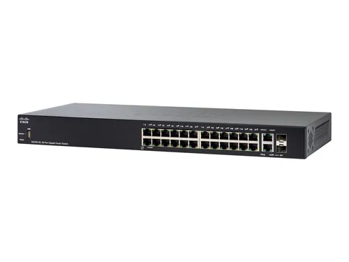 Cisco 250 Series SG250-26P - PoE Managed Switch - Server-Zubehör mit 24 Gigabit Ethernet Ports und Power over Ethernet (PoE), ideal für Netzwerkinfrastrukturen in Unternehmen.