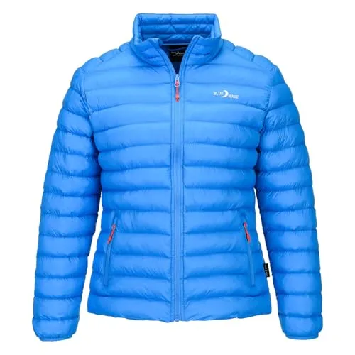 Blue Wave Damen Steppjacke Ornella - Packbare Steppjacke in Azur, Größe 54 - Leichte Damen Steppjacke mit sportlich-elegantem Stehkragen. Ideal für wechselhaftes Wetter, praktisch verstaubar im Beutel. Perfekt für Reisen und aktive Tage.