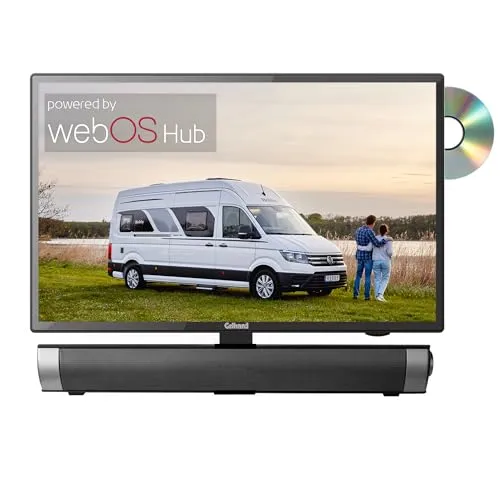 Gelhard GTV2256 - LED Smart TV mit DVD und Bluetooth, Full HD für 12V und 230Volt, ideal für Wohnmobile und Camping