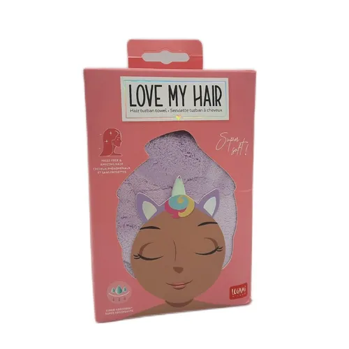 Legami HaarhandtuchHaarpflege Love My Hair Schnelltrocknung Mikrofaser Super S