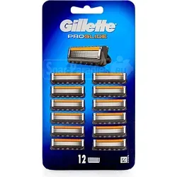 Gillette Proglide Rasierklingen 12er Pack - Neu und Originalverpackt - Herren Rasierklingen mit 5 rostfreien Klingen für eine besonders glatte Rasur. Kompatibel mit verschiedenen Gillette Rasierern, ideal für eine präzise Anwendung.
