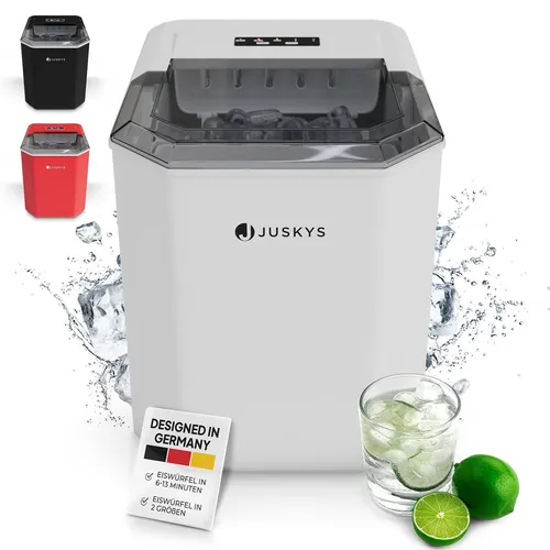 Juskys Eiswürfelmaschine IceOracle - Mini Eiswürfelbereiter für 12 kg pro Tag, produziert in nur 6-13 Minuten perfekte Cocktail-Eiswürfel
