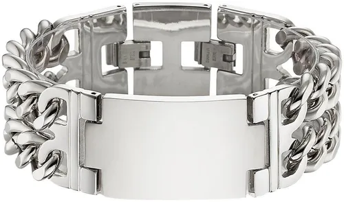 Bruno Banani Edelstahlarmband Doppel-Panzerkette - Edelstahlarmband mit stilvoller Doppel-Panzerkette, ideal für jeden Anlass und perfektes Geschenk für besondere Momente.