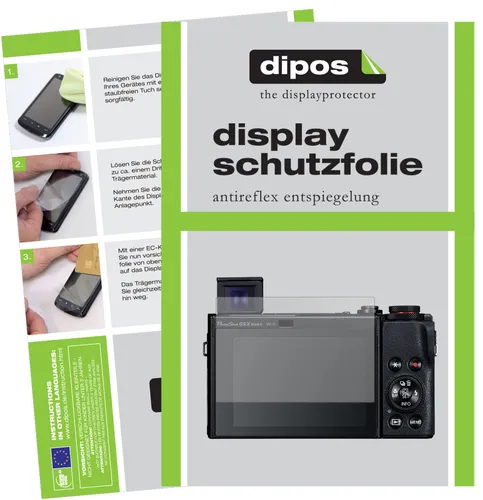 5x Schutzfolie für Canon PowerShot G5X Mark II Display Folie matt