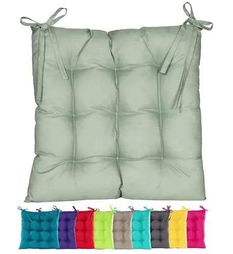 JACK Outdoor Stuhlkissen 38x38cm Lounge Kissen Auflage Wasserfest Sitzkissen Garten Lotus Effekt, Farbe:Oliv