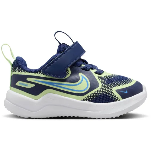 Nike Cosmic Runner Kinder Sneaker, Blue Void/University Blue-Barely Volt, 26 EU - Baby Sneaker für Mädchen, leicht und atmungsaktiv mit Mesh-Obermaterial, das die Füße kühl hält. Strapazierfähig und mit weicher Dämpfung für ein komfortables Laufgefühl.