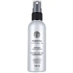 Fidentia Tape- und Bondinglöser Spray - Sanfter Bonding- und Tapelöser für Haar Extensions, schnell und effektiv. Die spezielle Rezeptur mit Pro-Vitamin B5 entfernt Klebereste schonend und sorgt für eine angenehme Anwendung. Hergestellt in Deutschland.