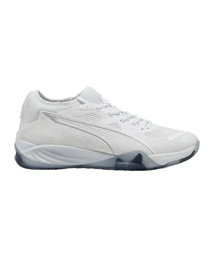 Puma Eliminate Nitro SQD 4 - Handballschuh für Höchstleistungen - Handballschuh mit NITRO SQD-Technologie für optimale Dämpfung und Stabilität. Das FUZIONFIT Bootie-Design sorgt für perfekten Halt, während 20% recycelte Materialien die Umwelt schonen.
