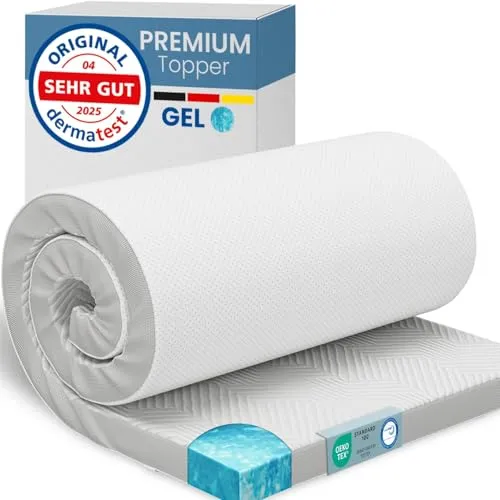 Gel-Schaum Topper, Orthopädische Matratzenauflage - Atmungsaktive Gel Matratzenauflage für optimalen Schlafkomfort und Druckentlastung, ideal für erholsame Nächte.