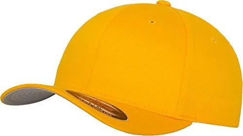 Flexfit Unisex Cap Wooly Combed, Unisex Baseballkappe, XXL, Gold