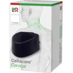 Cellacare® Cervical Plus Classic - Anatomische Halsstütze, schwarz/grün, Größe 1 - Arzneimittel - Anatomisch geformte Cervicalstütze mit zusätzlichem Kinn-Stabilisator für optimalen Halt und Komfort, ideal zur Unterstützung bei Nackenbeschwerden.
