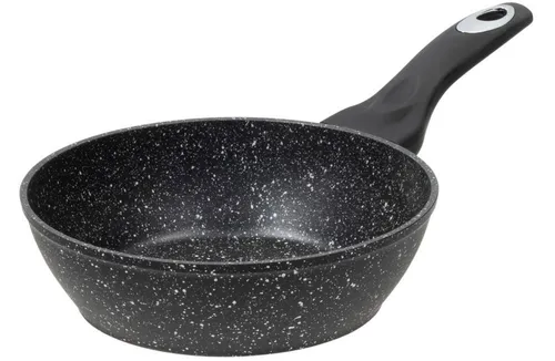 RESTO Kitchenware Bratpfanne Antlia - Tiefe Pfanne mit Soft-Touch-Griff - Vielseitige Bratpfanne aus geschmiedetem Aluminium mit 4-lagiger Marmor-Antihaftbeschichtung. Ideal für alle Herdarten, einfach in der Handhabung und langlebig.