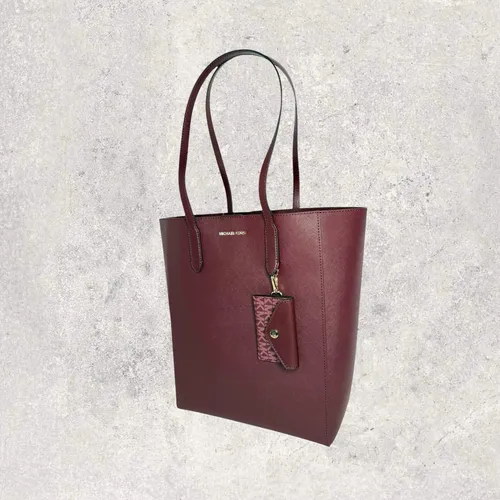Michael Kors Jet Set Vincent Shopper Tasche in Rot - Damentasche aus hochwertigem Leder mit goldfarbenem Magnetverschluss, ideal für Business und Freizeit, bietet eleganten Stil und praktischen Stauraum.