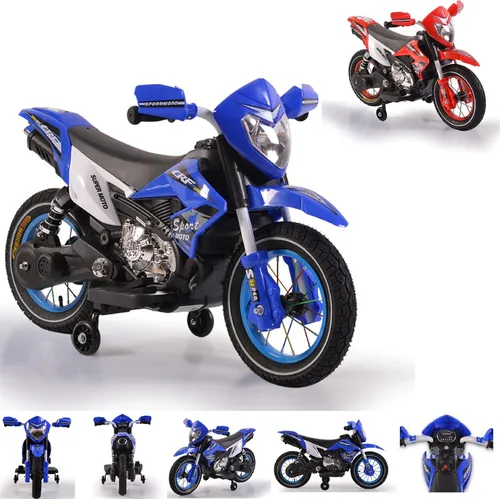 Moni Elektro-Kindermotorrad FB-6186 - Elektro-Motorrad für Kinder bis 30 kg, mit Luftreifen, Musik und Licht, ideal für sicheres Fahren und Spielspaß im Freien.