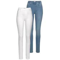 Jeansjeggings FLASHLIGHTS, Damen Gr. 42 - Bequeme Jeggings im Used-Look mit hoher Leibhöhe und elastischem Bund. Ideal für jeden Tag und perfekt für einen lässigen, stylischen Look.