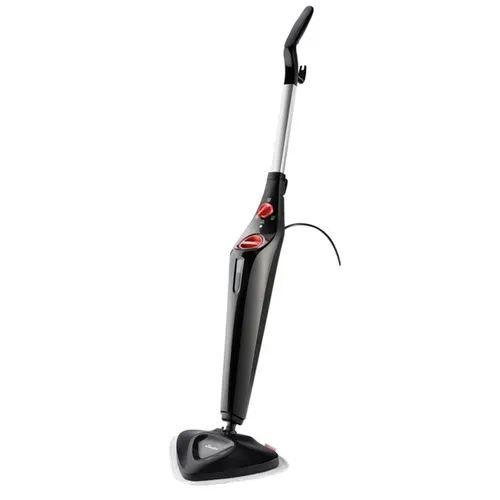 Dampfreiniger Steam Plus + PowerPad schwarz rot - 1.550 Watt, vielseitig für Fliesen, Hartböden und Teppichböden, regelbare Dampfmenge für optimale Reinigung