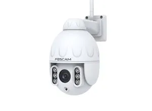 FOSCAM SD4 - Wetterfeste 4 MP PTZ Überwachungskamera - Überwachungskamera für Außenbereiche mit 4 MP Auflösung, 4-fachem optischen Zoom und smarten Bewegungsbenachrichtigungen. Ideal für Sicherheit bei Tag und Nacht.