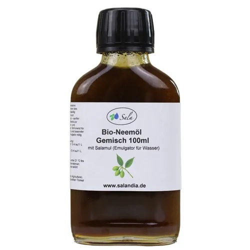 Sala BIO-Neemöl + Salamul Emulgator 100 ml NH-Glas - Neemöl Gemisch, ideal zur natürlichen Schädlingsbekämpfung und Pflanzenschutz, umweltfreundlich und effektiv.